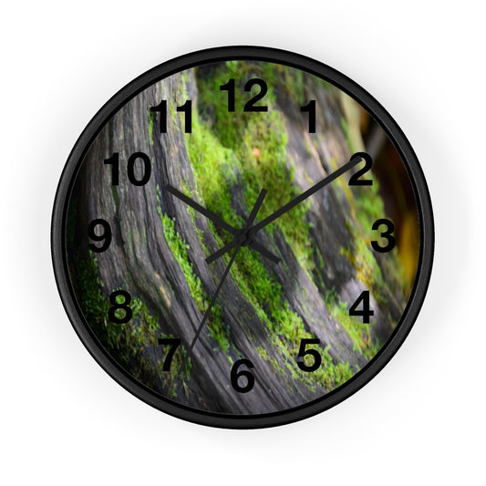 Mossy Log Wall clock