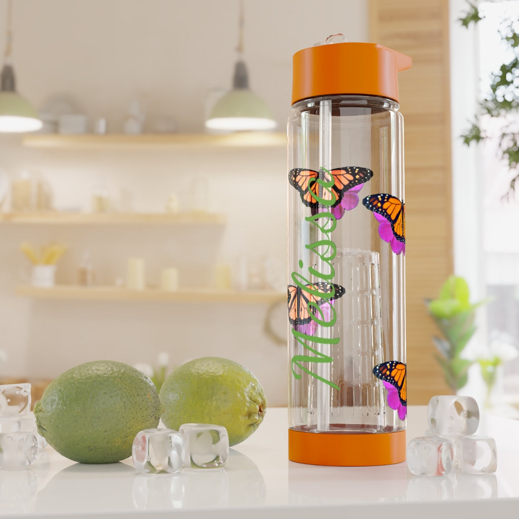 Personalized & Customized Butterfly Infuser Water Bottle (Marco) (not a decal) I Gift I Bridesmaid I Teacher I Workout I Coworker I Birthday