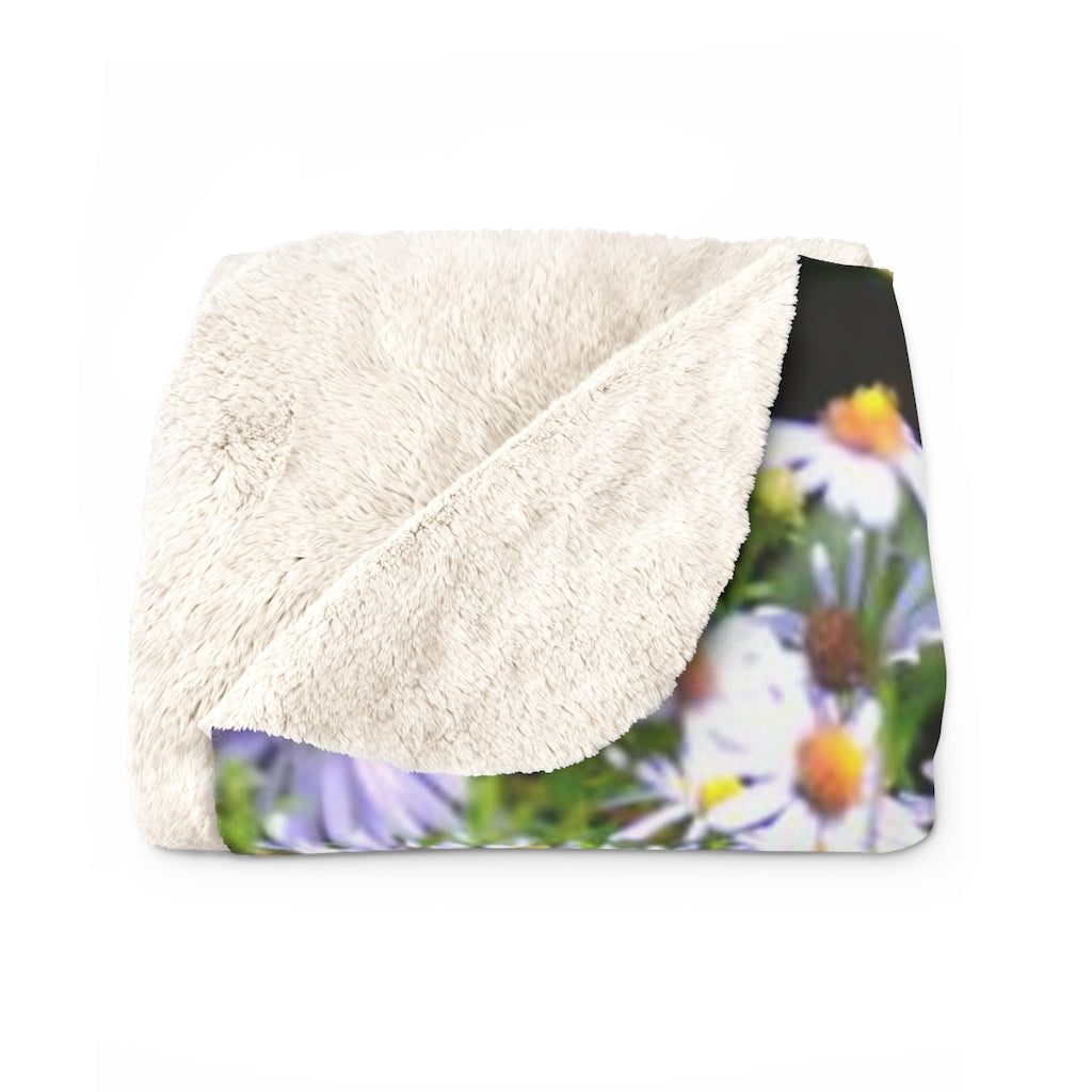 Wild Aster Sherpa Fleece Blanket