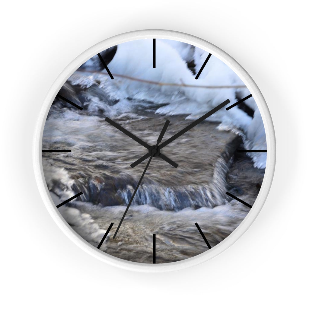 Icy Waterfall Wall clock