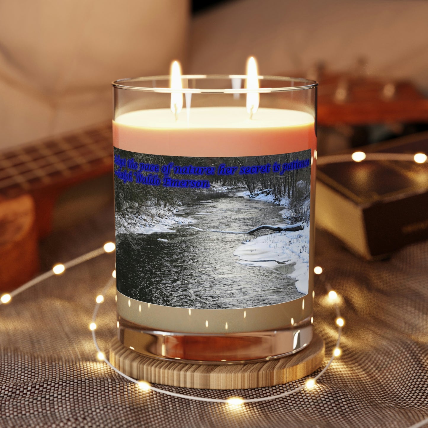 Double-wick Scented Candle - Full Glass, 11oz--Winter River photo