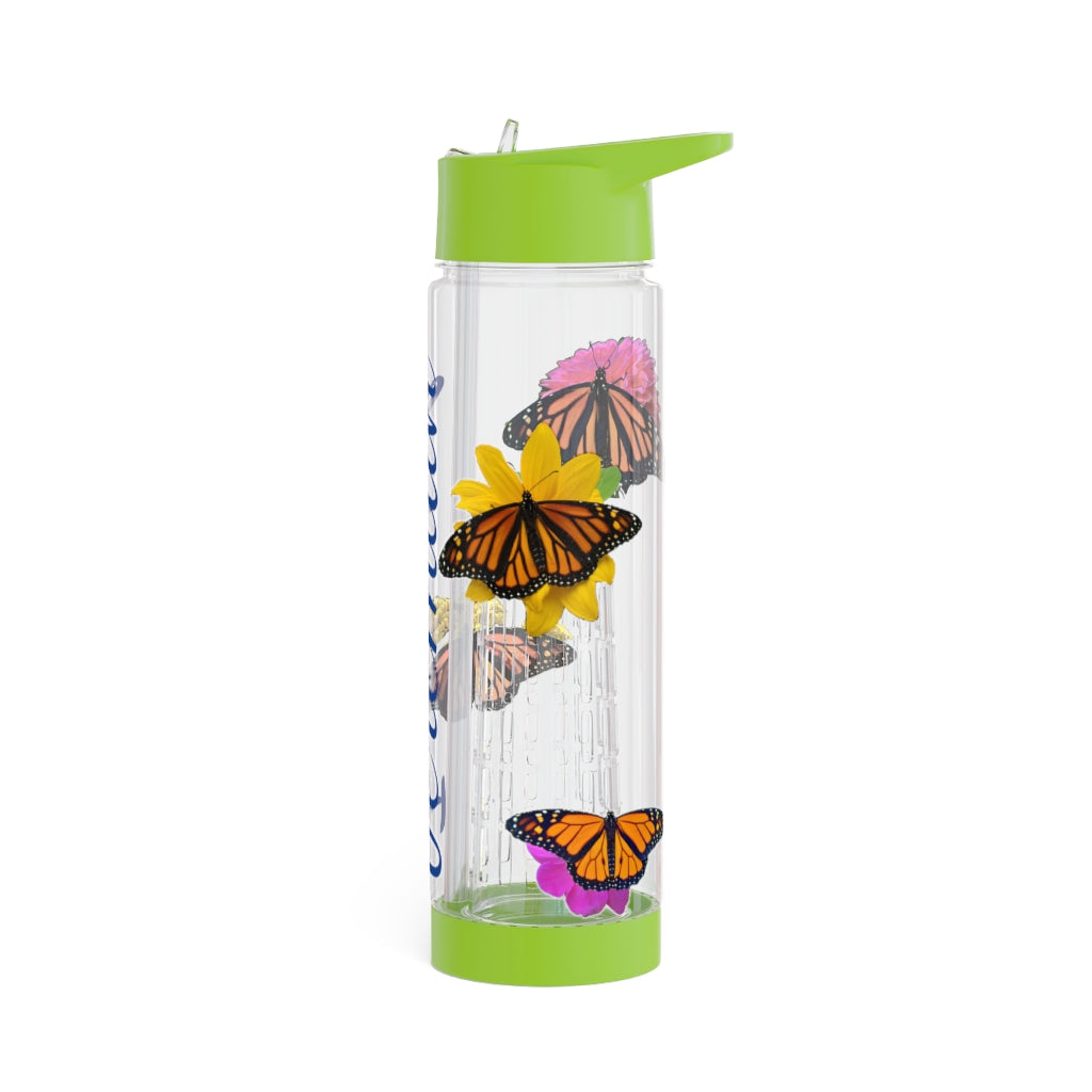 Personalized & Customized Monarch Butterfly Infuser Water Bottle (Bianca/Elizabeth/Marco/Olivia) (not a decal) I Gift I Bridesmaid I Gym