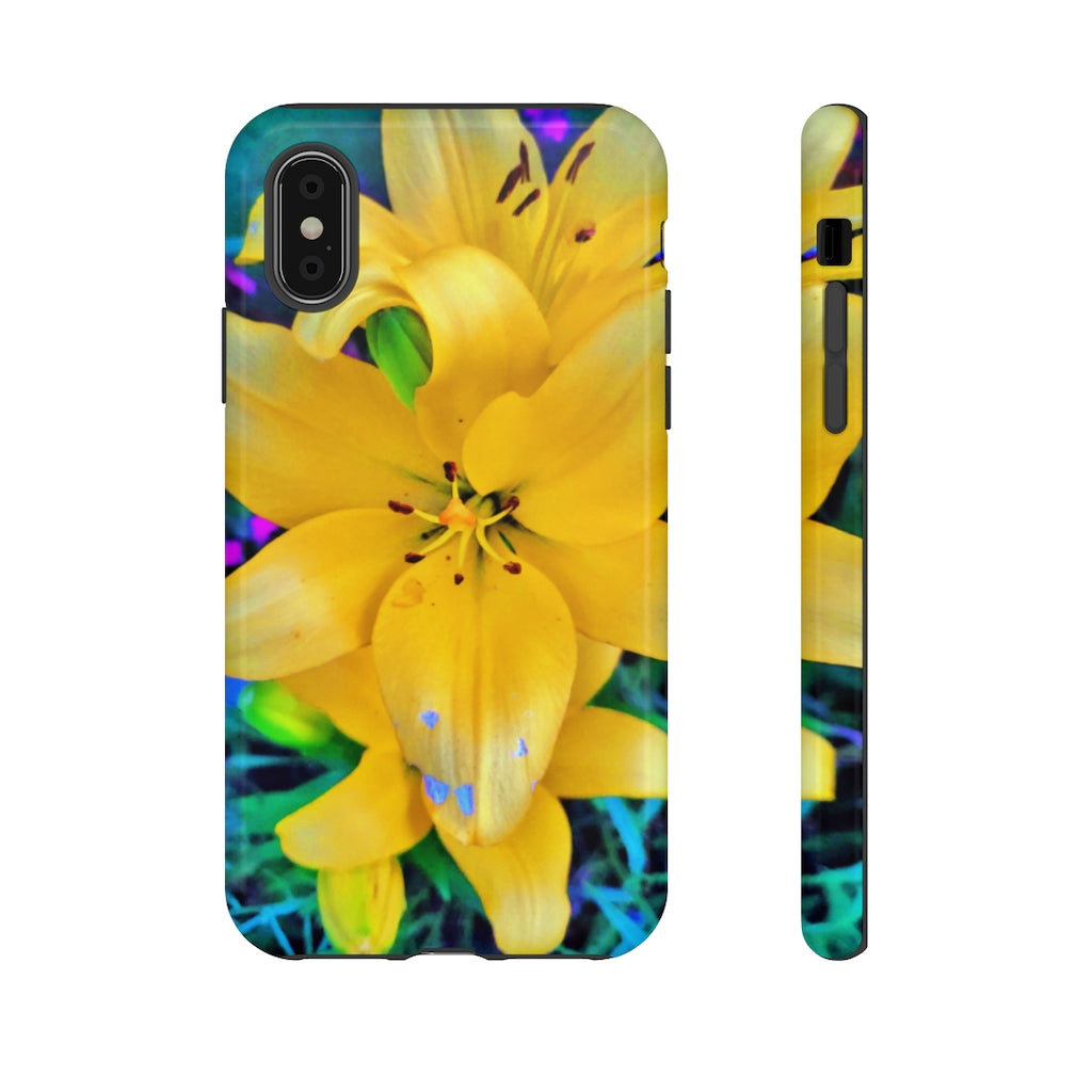 Yellow Lily Tough Case for iPhone and Samsung Galaxy