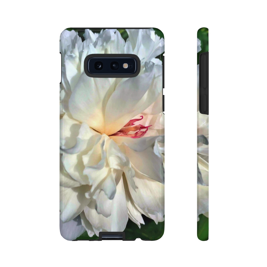 White Peony Tough Case for iPhone and Samsung Galaxy