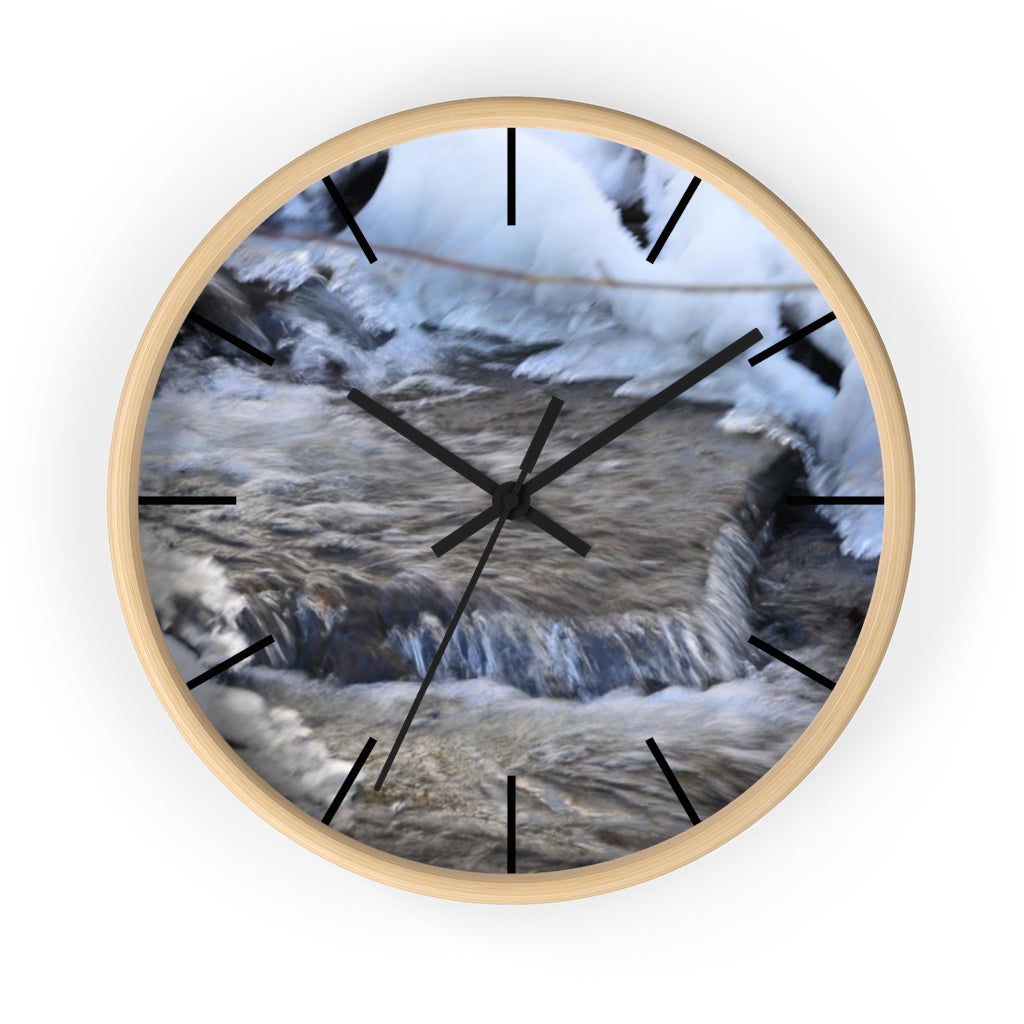 Icy Waterfall Wall clock