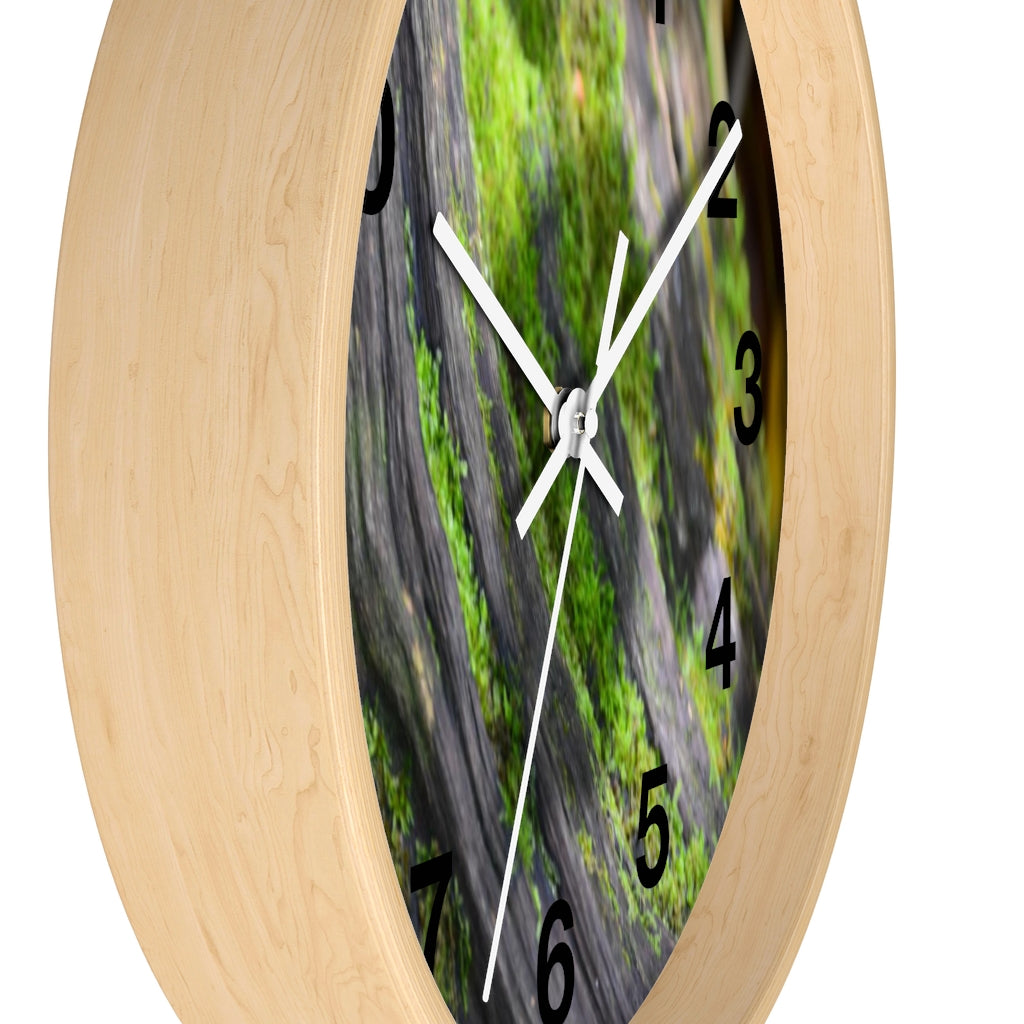 Mossy Log Wall clock