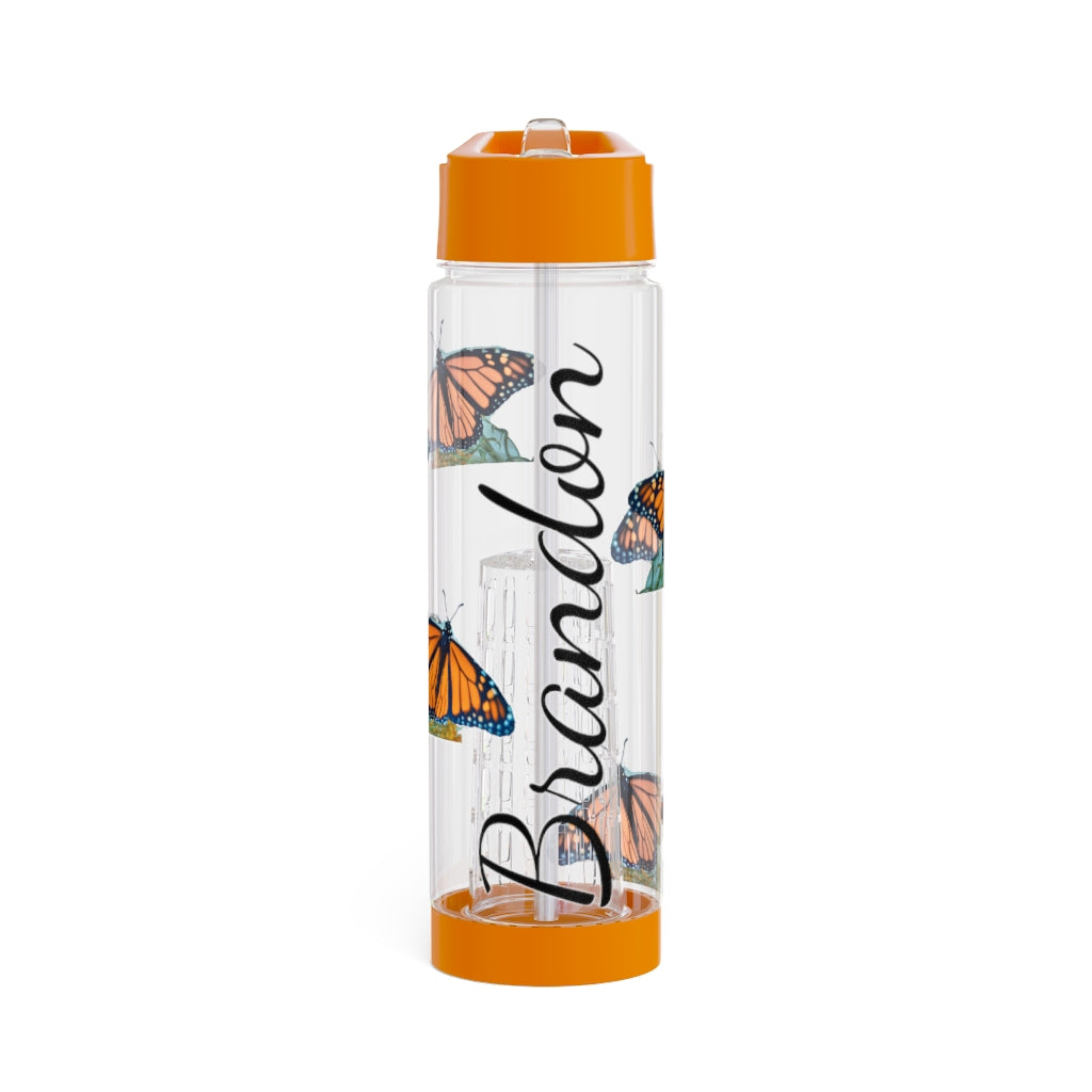 Personalized and Customized Butterfly Infuser Water Bottle (Stefano) (not a decal) I Gift I Bridesmaid I Teacher I Workout I Coworker I