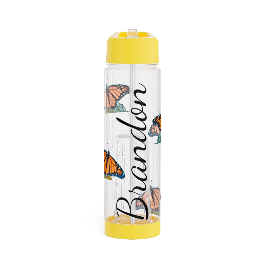 Personalized and Customized Butterfly Infuser Water Bottle (Stefano) (not a decal) I Gift I Bridesmaid I Teacher I Workout I Coworker I