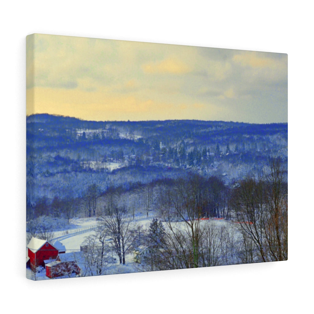 Winter Countryside Stretched Canvas