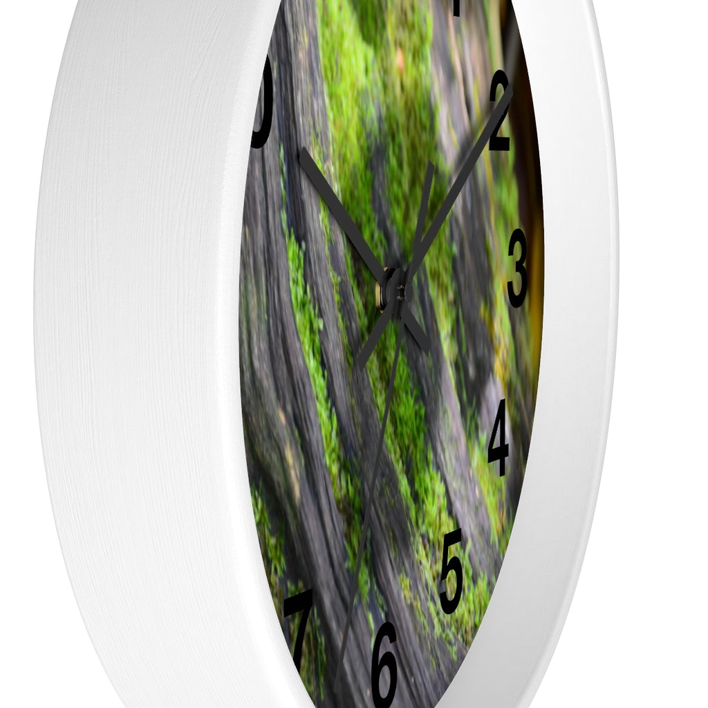 Mossy Log Wall clock