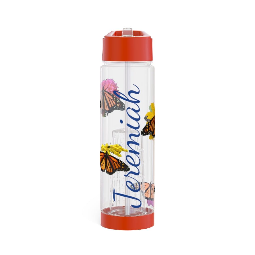 Personalized & Customized Monarch Butterfly Infuser Water Bottle (Bianca/Elizabeth/Marco/Olivia) (not a decal) I Gift I Bridesmaid I Gym