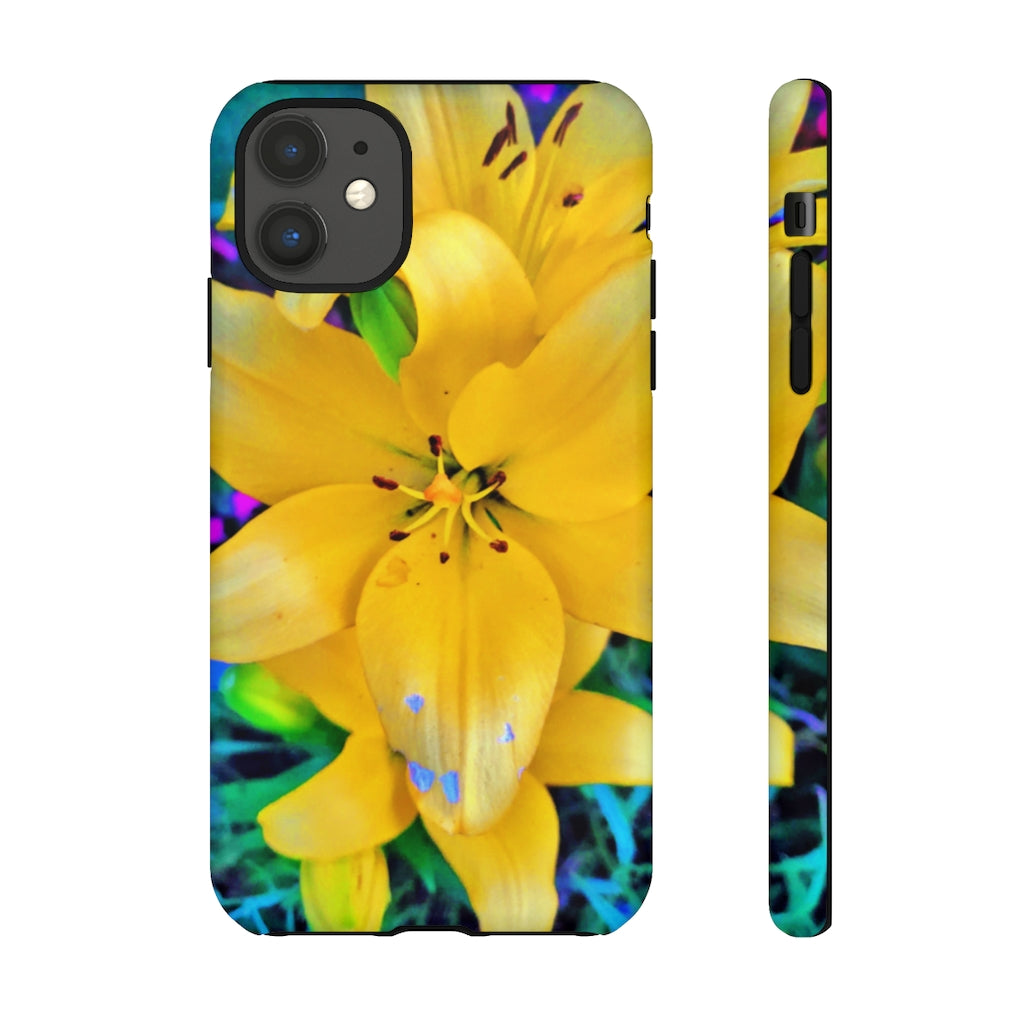 Yellow Lily Tough Case for iPhone and Samsung Galaxy