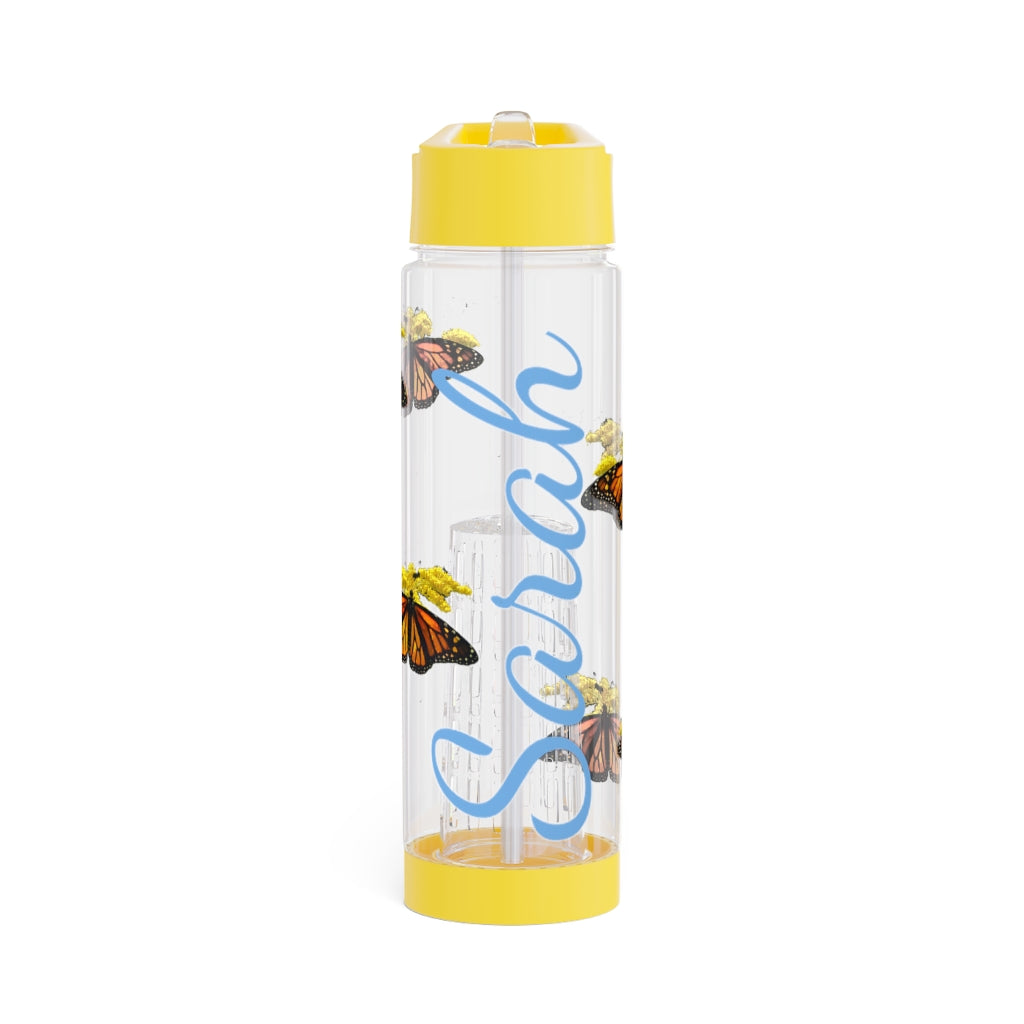 Personalized & Customized Butterfly Infuser Water Bottle (Elizabeth) (not a decal) I Gift I Bridesmaid I Teacher I Workout I Coworker