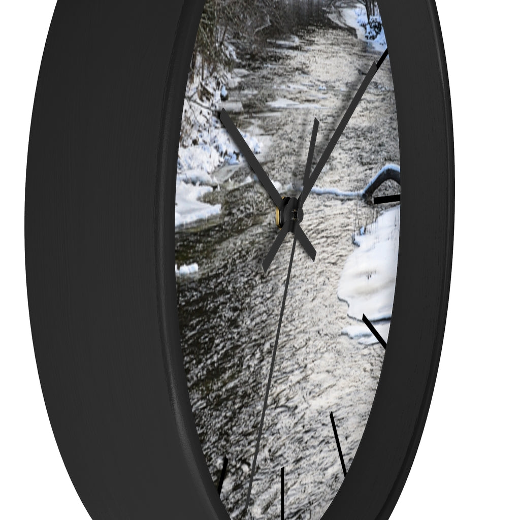 Winter River Wall clock