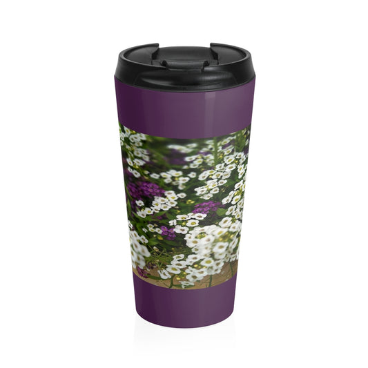 Sweet Alyssum Stainless Steel Travel Mug