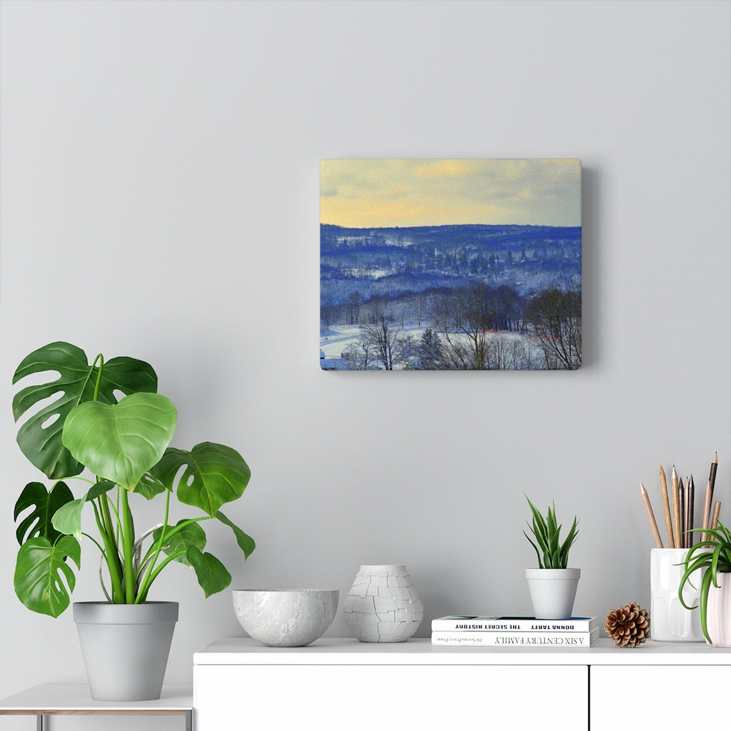 Winter Countryside Stretched Canvas