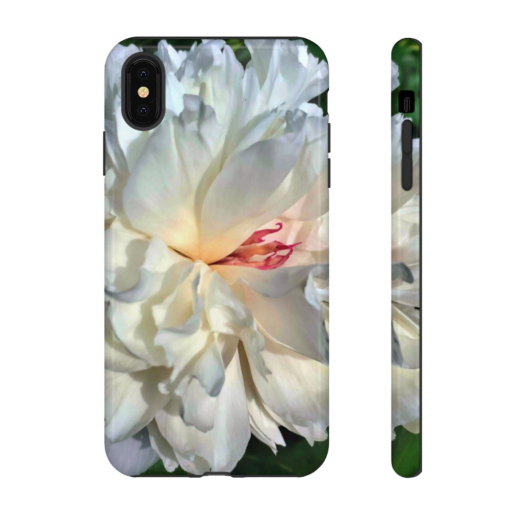 White Peony Tough Case for iPhone and Samsung Galaxy