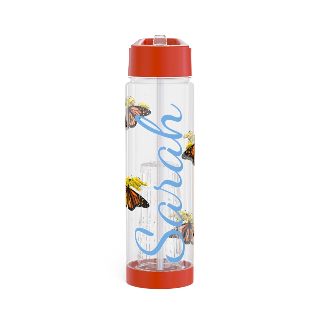 Personalized & Customized Butterfly Infuser Water Bottle (Elizabeth) (not a decal) I Gift I Bridesmaid I Teacher I Workout I Coworker