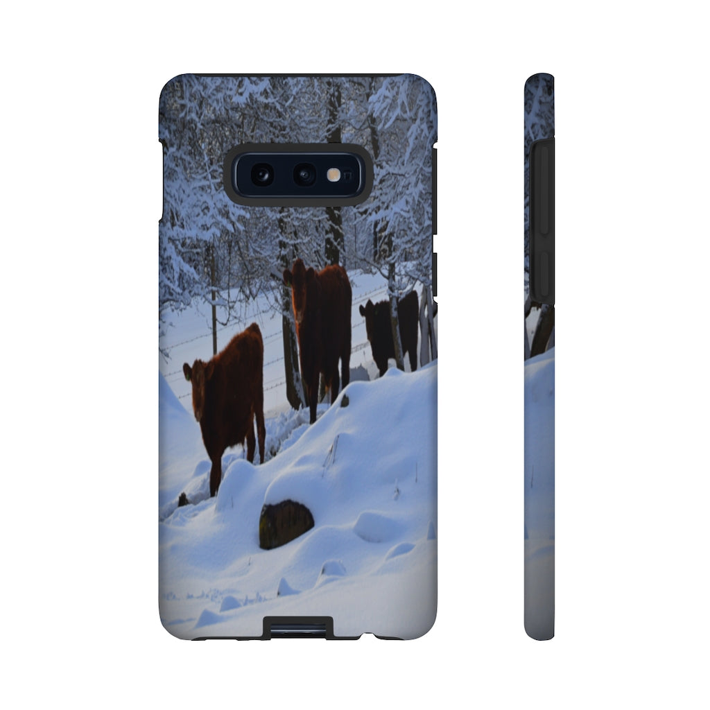 Winter Cows Tough Case for iPhone and Samsung Galaxy