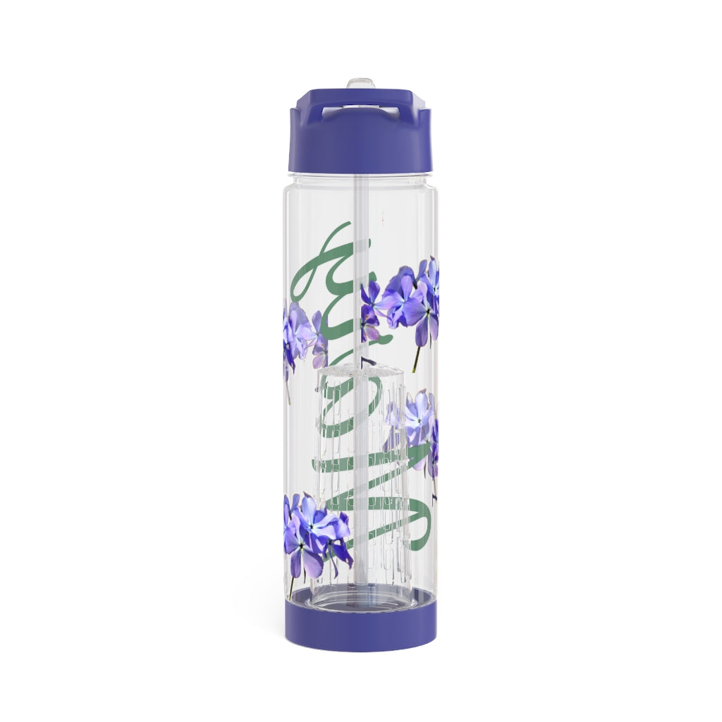 Personalized and Customized Infuser Water Bottle (Wild Blue Phlox) (not a decal) I Gift I Bridesmaid I Teacher I Gym I Coworker I For Her