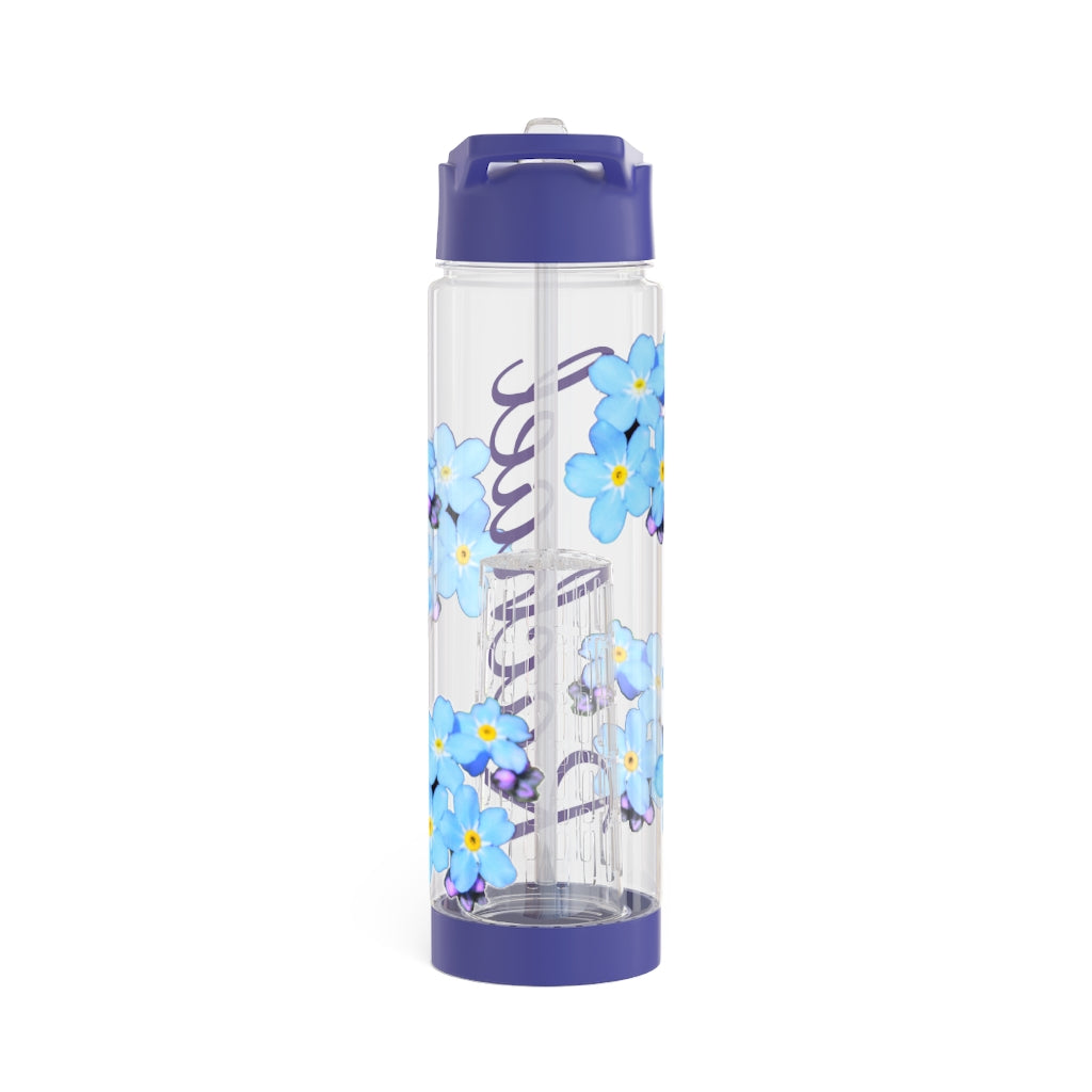 Personalized and Customized Infuser Water Bottle (Woodland Forget Me Not) (not a decal) I Gift I Bridesmaid I Teacher I Gym I Coworker I