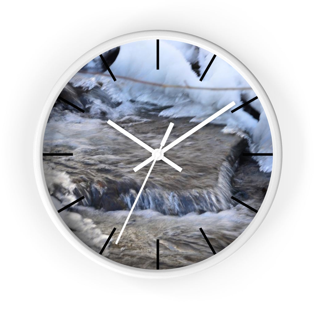 Icy Waterfall Wall clock