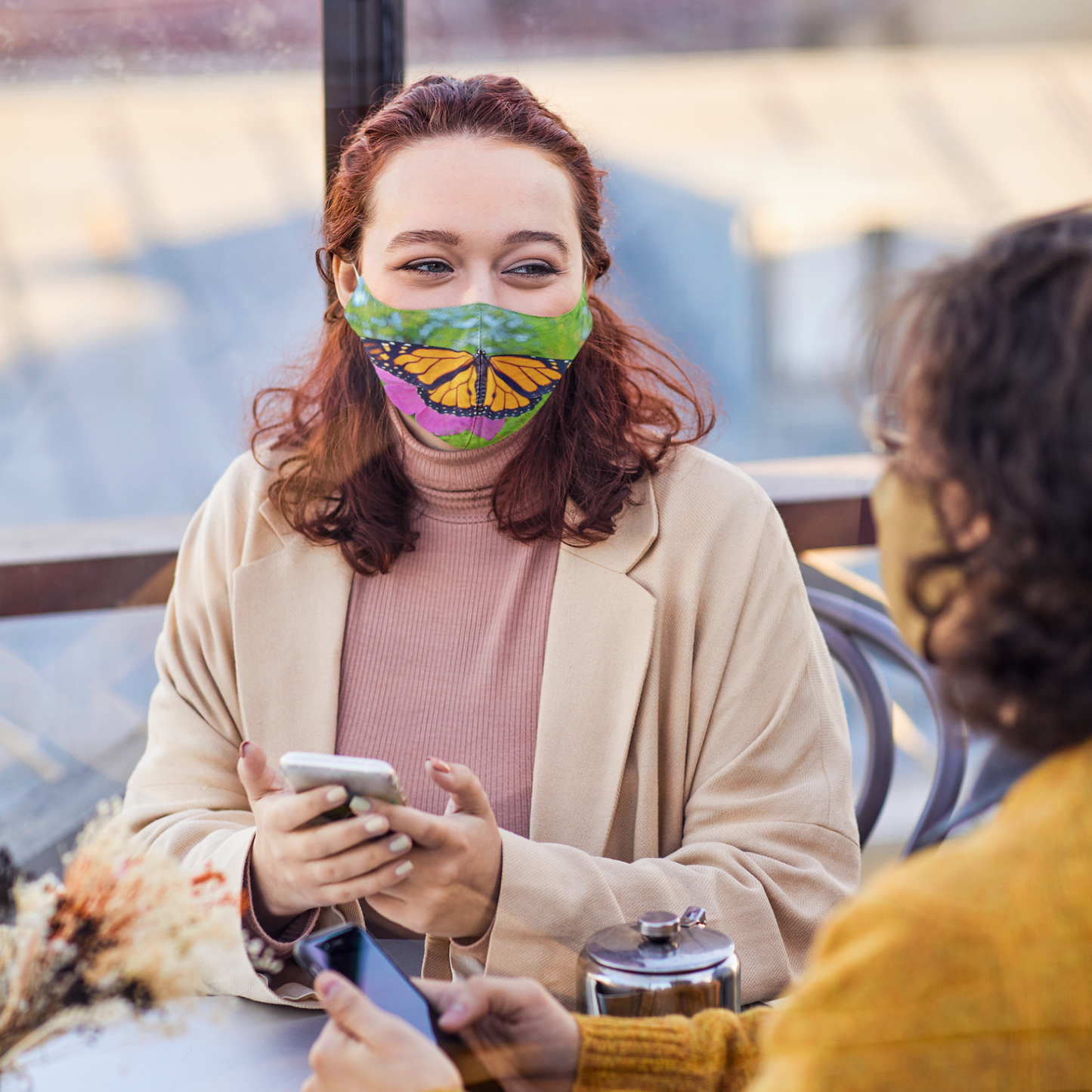 Monarch Butterfly Face Mask (various photos)