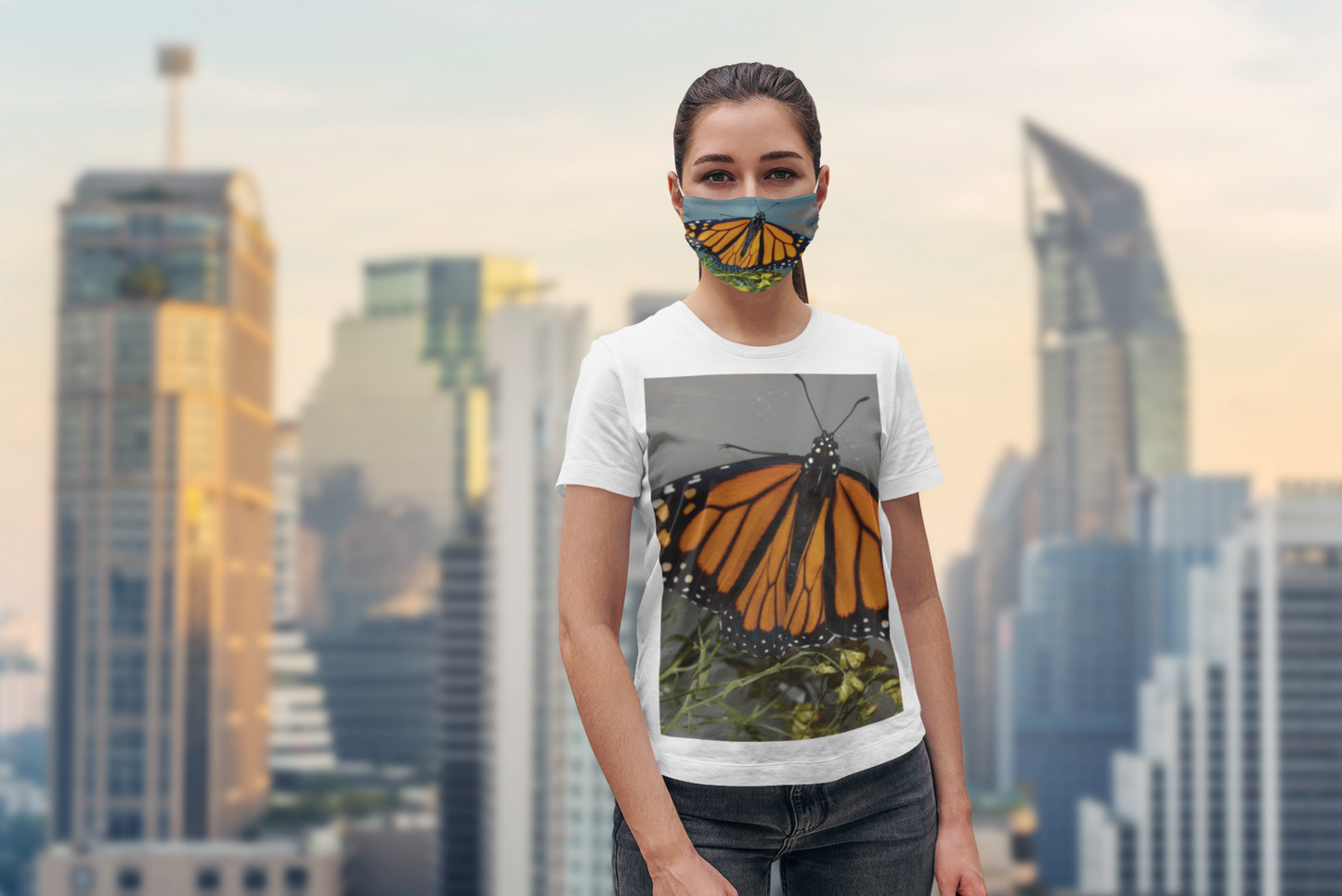 Monarch Butterfly Face Mask (various photos)