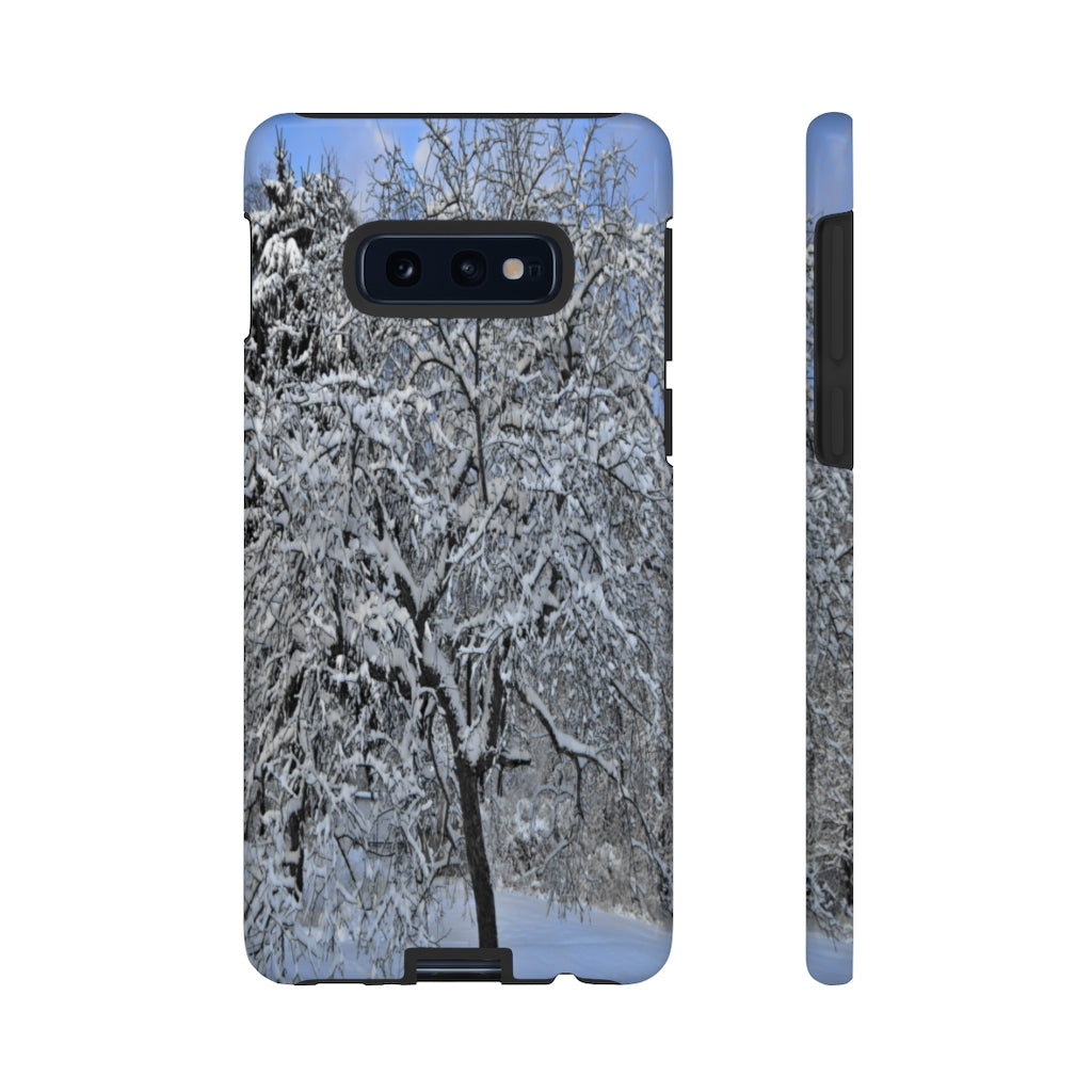 Cherry Tree in Winter Mobile Phone Case for iPhone and Samsung Galaxy