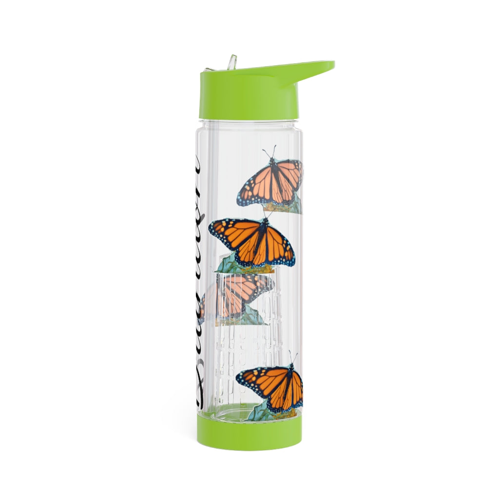 Personalized and Customized Butterfly Infuser Water Bottle (Stefano) (not a decal) I Gift I Bridesmaid I Teacher I Workout I Coworker I