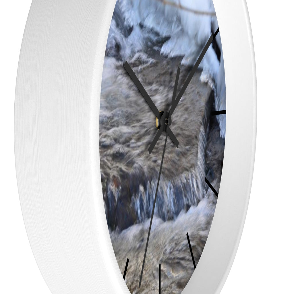 Icy Waterfall Wall clock