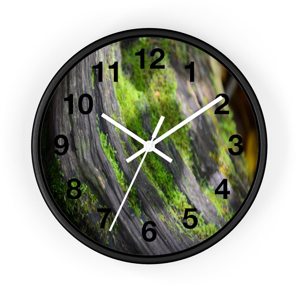 Mossy Log Wall clock