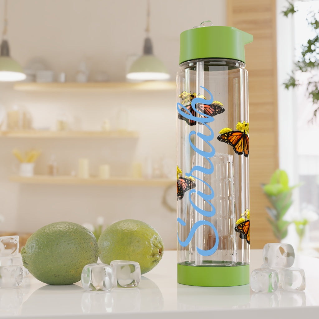 Personalized & Customized Butterfly Infuser Water Bottle (Elizabeth) (not a decal) I Gift I Bridesmaid I Teacher I Workout I Coworker