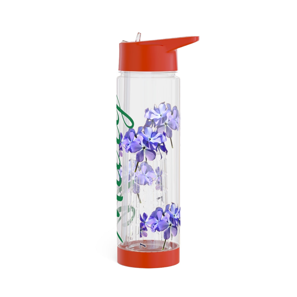 Personalized and Customized Infuser Water Bottle (Wild Blue Phlox) (not a decal) I Gift I Bridesmaid I Teacher I Gym I Coworker I For Her