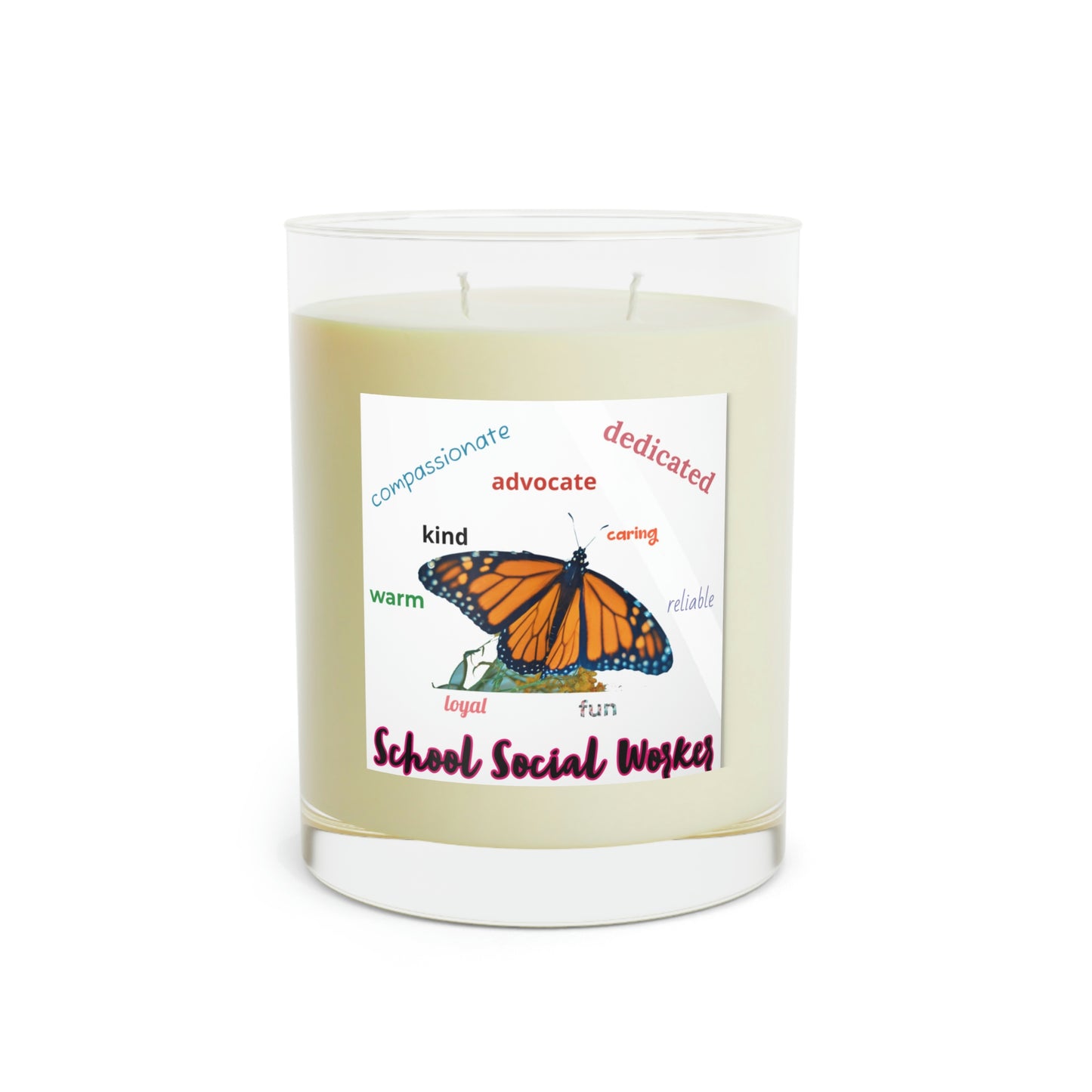 School Social Worker 2-wick Scented Candle (Stefano) - Full Glass, 11oz