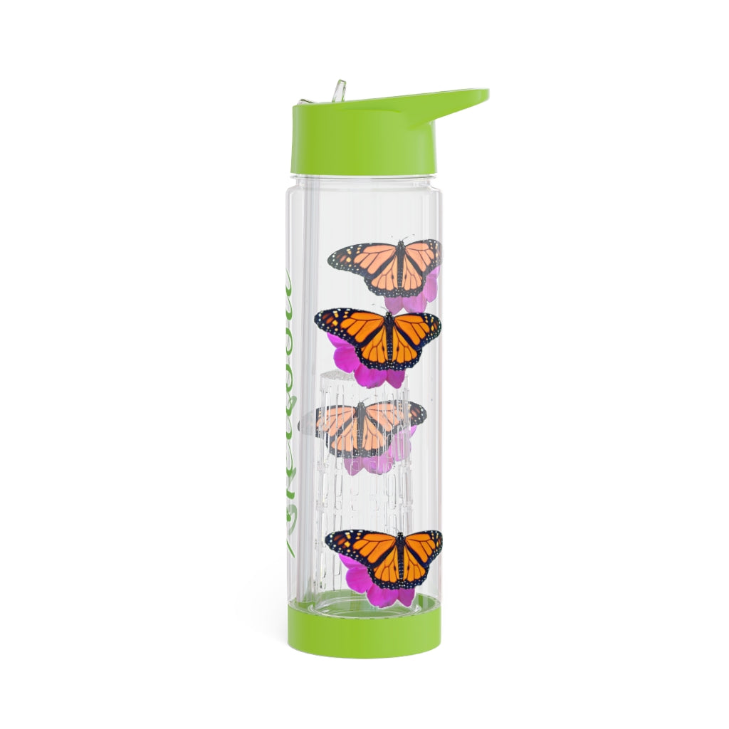 Personalized & Customized Butterfly Infuser Water Bottle (Marco) (not a decal) I Gift I Bridesmaid I Teacher I Workout I Coworker I Birthday