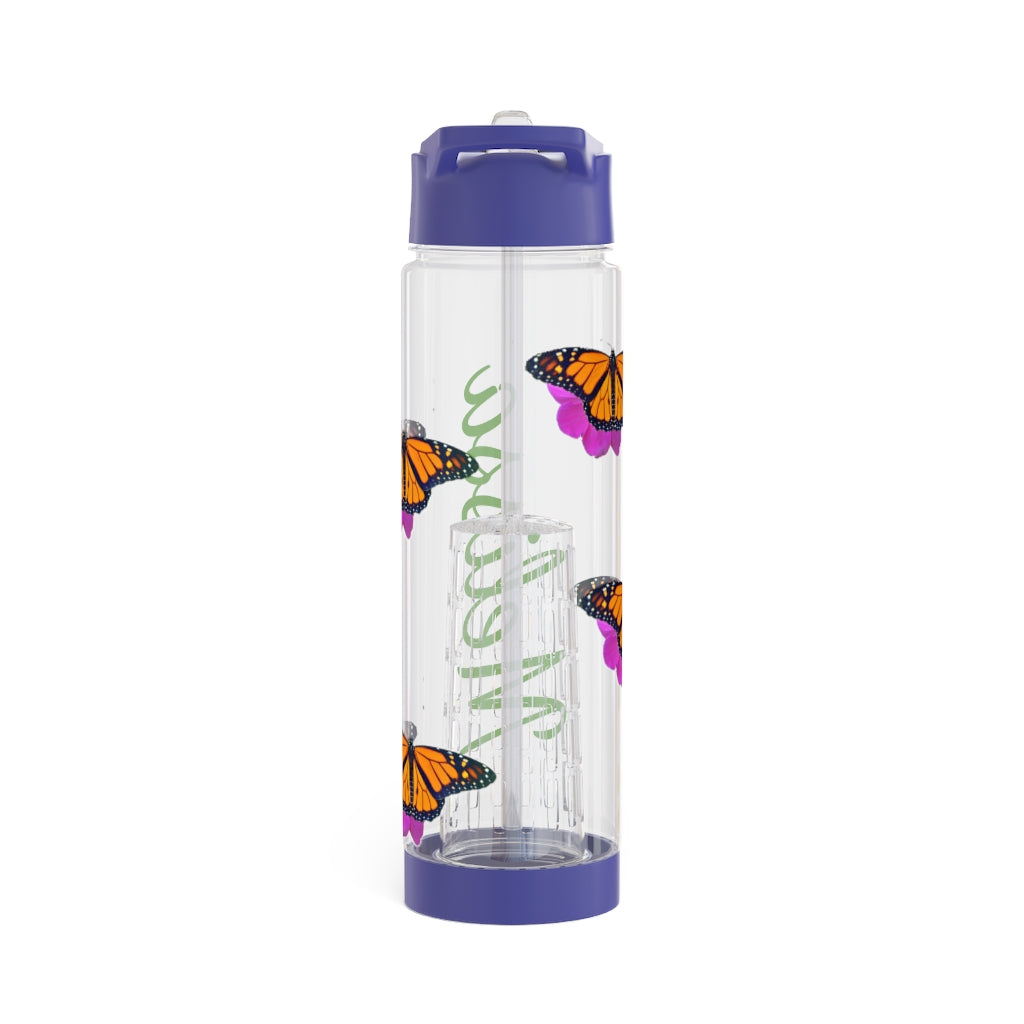 Personalized & Customized Butterfly Infuser Water Bottle (Marco) (not a decal) I Gift I Bridesmaid I Teacher I Workout I Coworker I Birthday