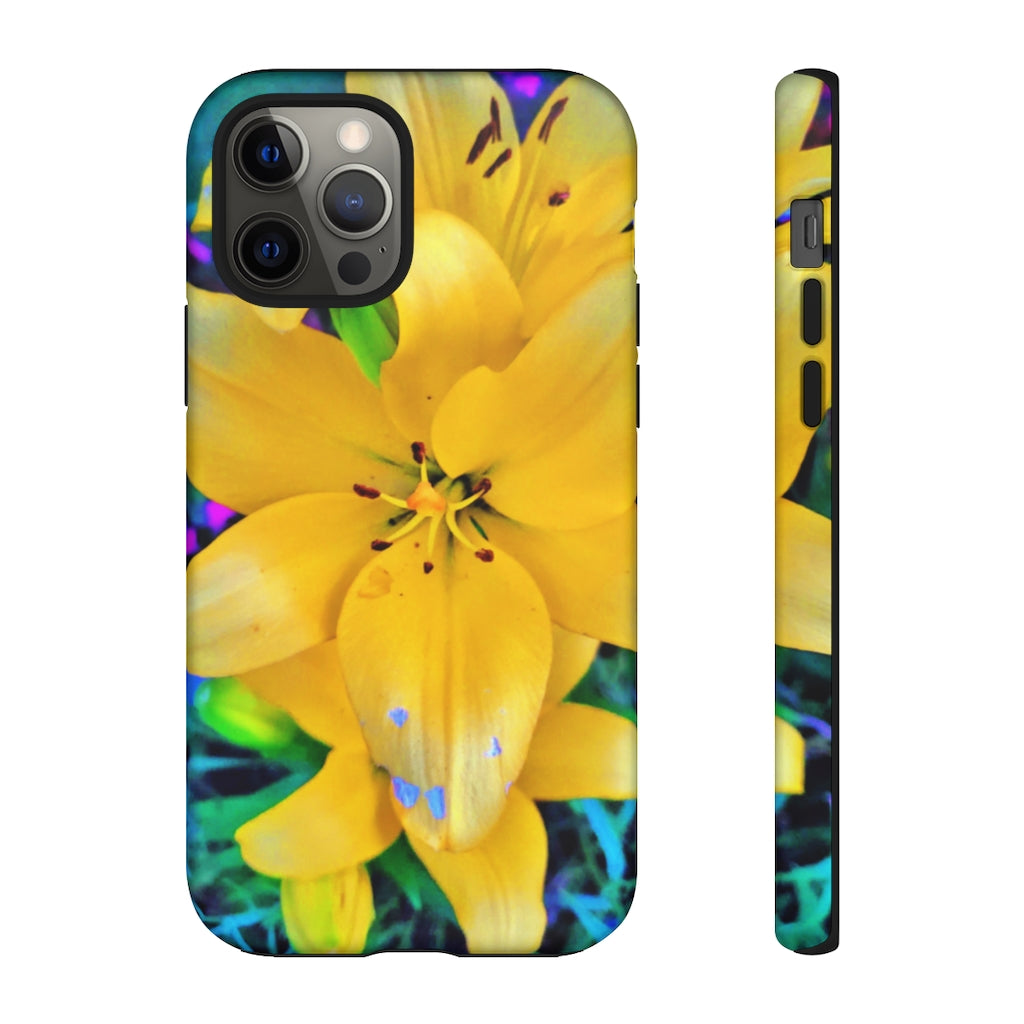 Yellow Lily Tough Case for iPhone and Samsung Galaxy