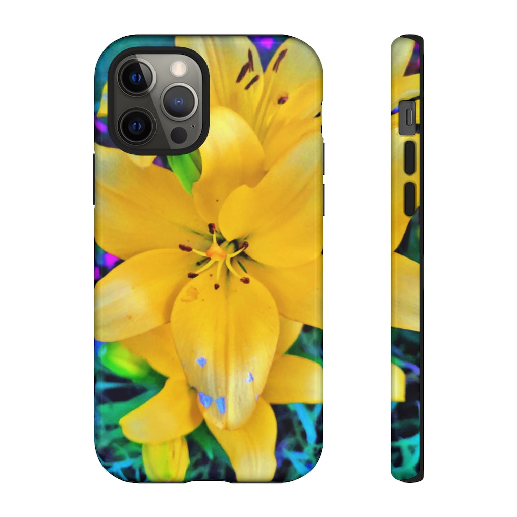 Yellow Lily Tough Case for iPhone and Samsung Galaxy