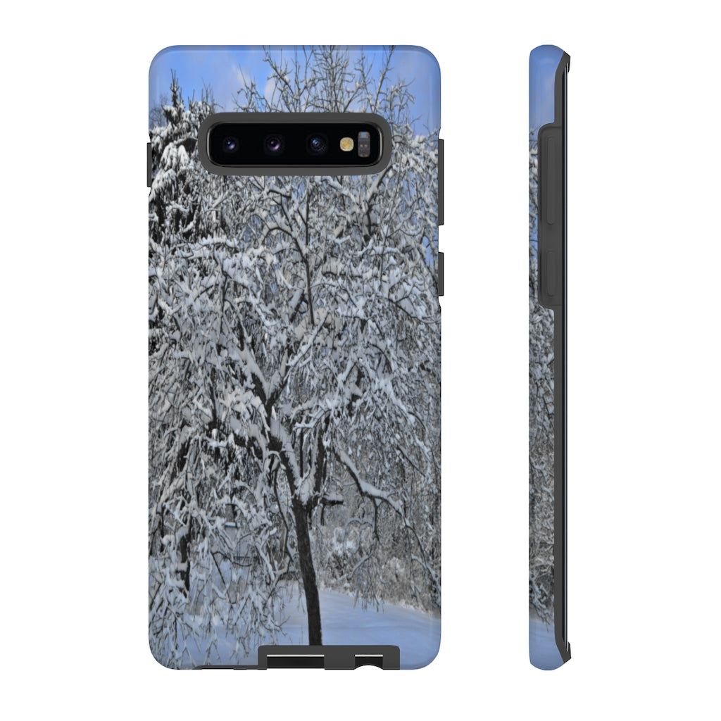 Cherry Tree in Winter Mobile Phone Case for iPhone and Samsung Galaxy