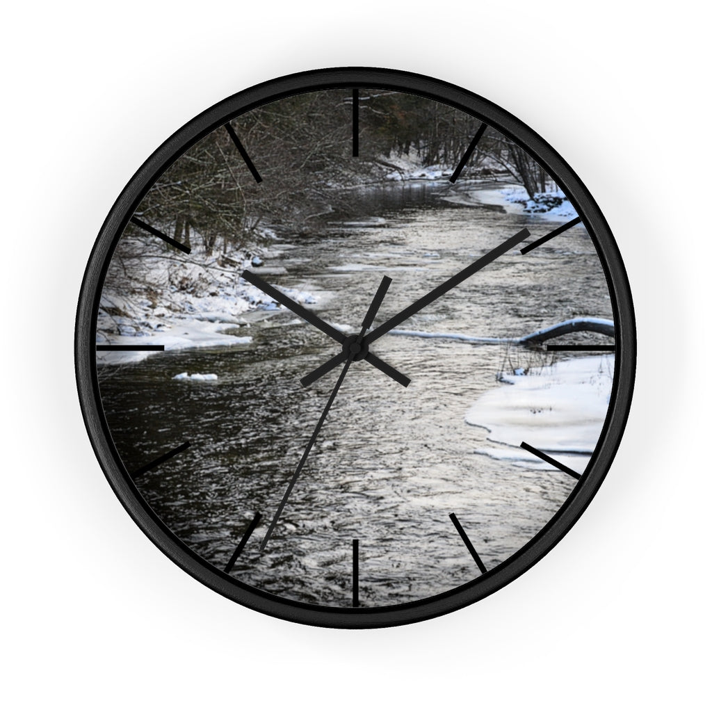 Winter River Wall clock