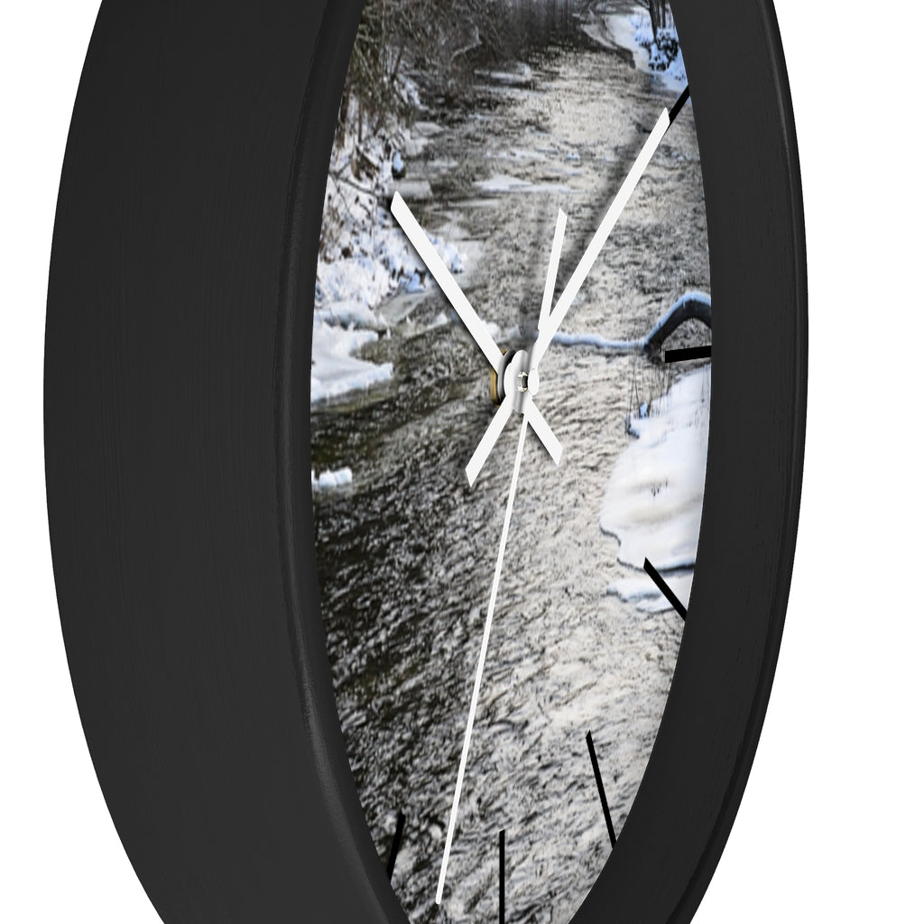 Winter River Wall clock