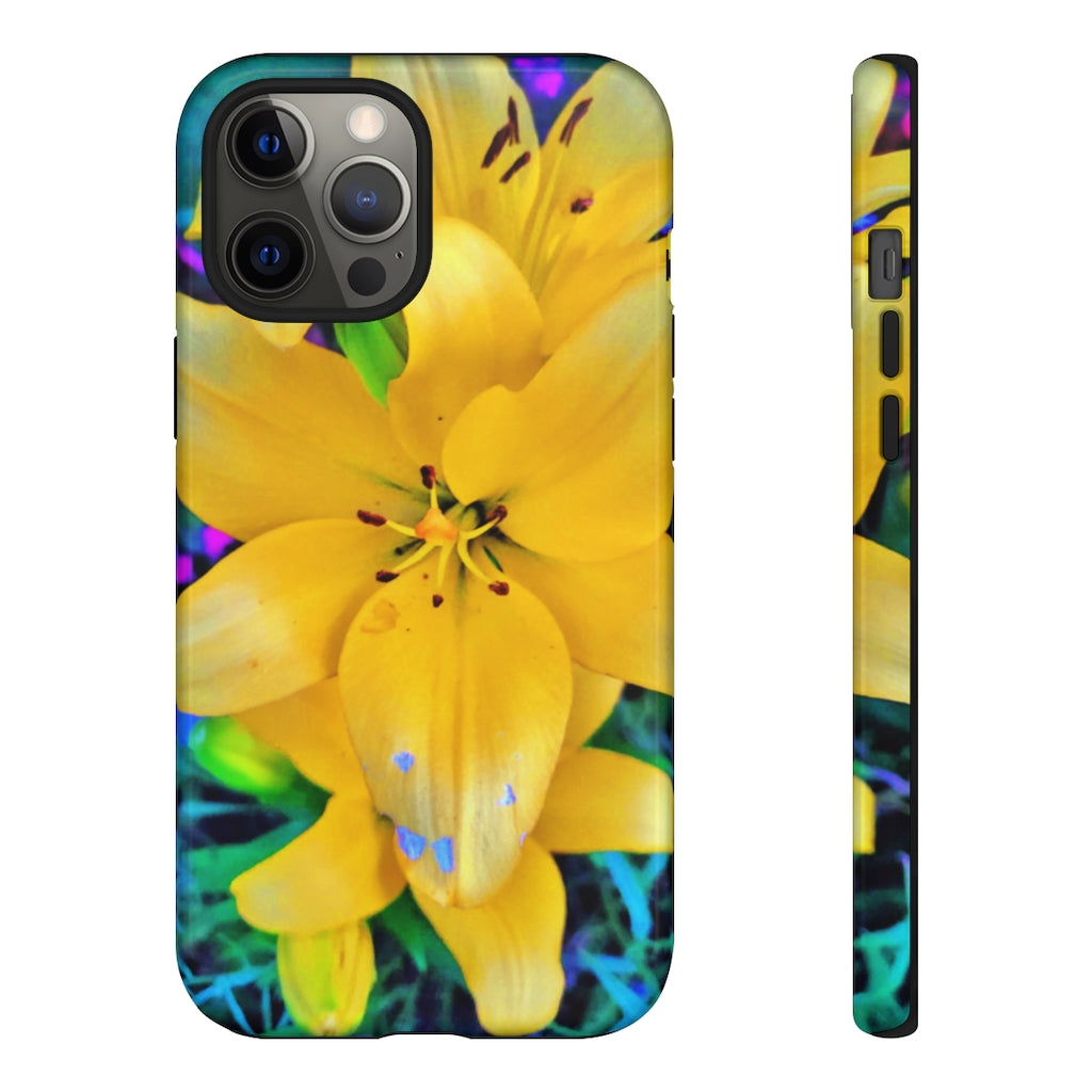 Yellow Lily Tough Case for iPhone and Samsung Galaxy