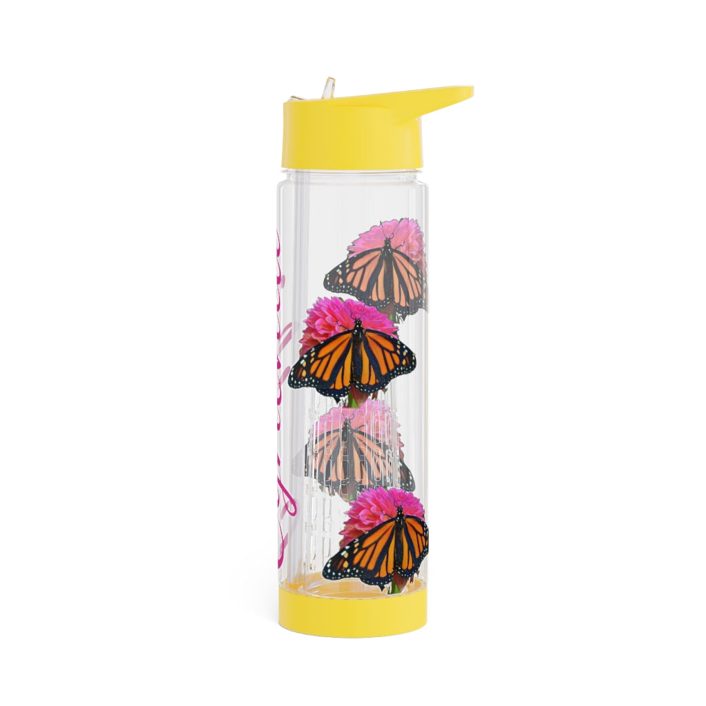 Personalized & Customized Butterfly Infuser Water Bottle (Bianca) (not a decal) I Gift I Bridesmaid I Teacher I Workout I Coworker I