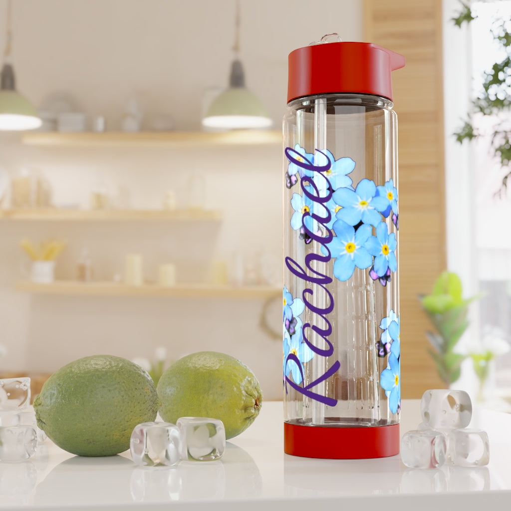 Personalized and Customized Infuser Water Bottle (Woodland Forget Me Not) (not a decal) I Gift I Bridesmaid I Teacher I Gym I Coworker I