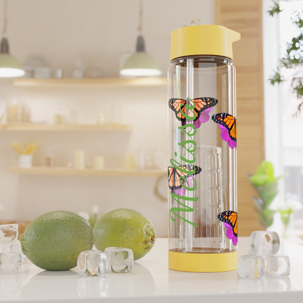 Personalized & Customized Butterfly Infuser Water Bottle (Marco) (not a decal) I Gift I Bridesmaid I Teacher I Workout I Coworker I Birthday