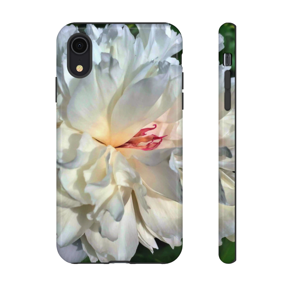 White Peony Tough Case for iPhone and Samsung Galaxy