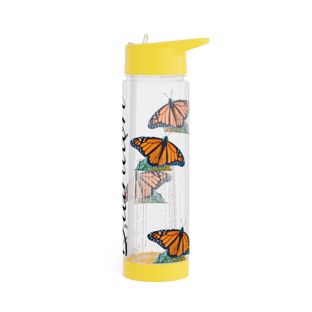 Personalized and Customized Butterfly Infuser Water Bottle (Stefano) (not a decal) I Gift I Bridesmaid I Teacher I Workout I Coworker I