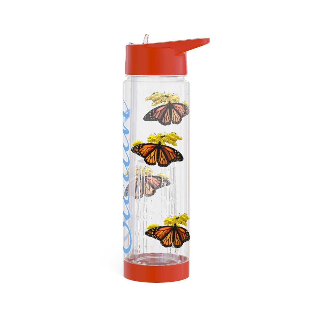 Personalized & Customized Butterfly Infuser Water Bottle (Elizabeth) (not a decal) I Gift I Bridesmaid I Teacher I Workout I Coworker