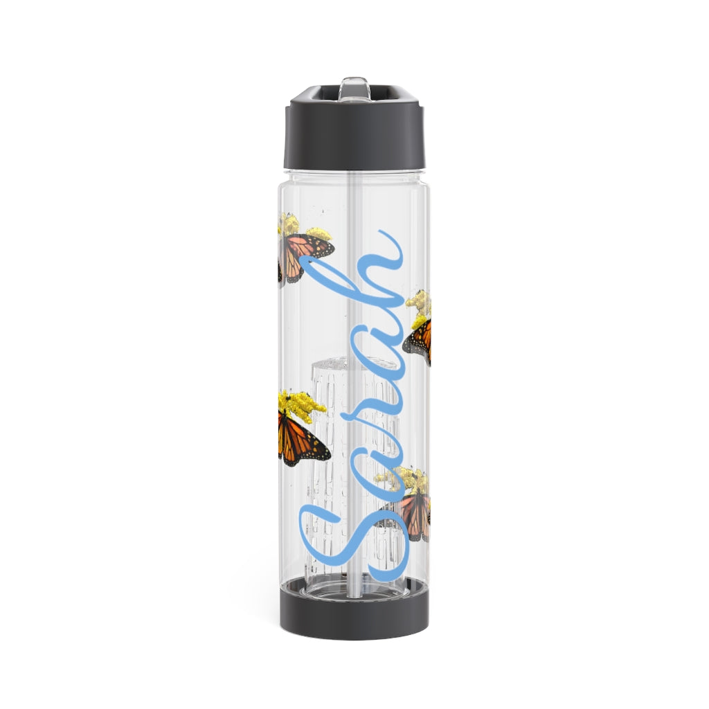 Personalized & Customized Butterfly Infuser Water Bottle (Elizabeth) (not a decal) I Gift I Bridesmaid I Teacher I Workout I Coworker